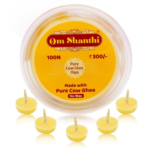 cycle om shanthi pure cow ghee diya