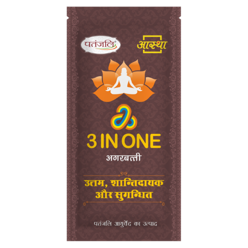 Patanjali Aastha 3 in One Agarbatti 150 g Zipper