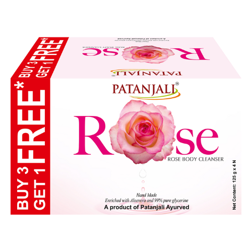 Patanjali Rose Body Cleanser 125 g (Buy 3 Get 1 Free*)