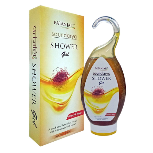 Patanjali Saundarya Shower Gel With Honey & Kesar 250 ml