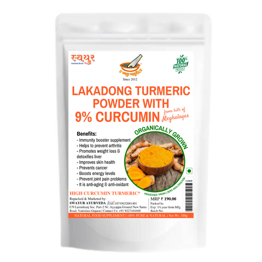 swayur lakadong turmeric powder with 7% curcumin